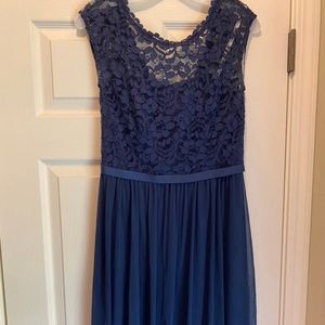 David’s Bridal Short Cap Sleeve Dress